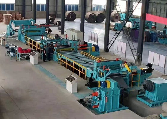 コイル幅最大 1650mm 重量最大 30T スチール切断機 緑色